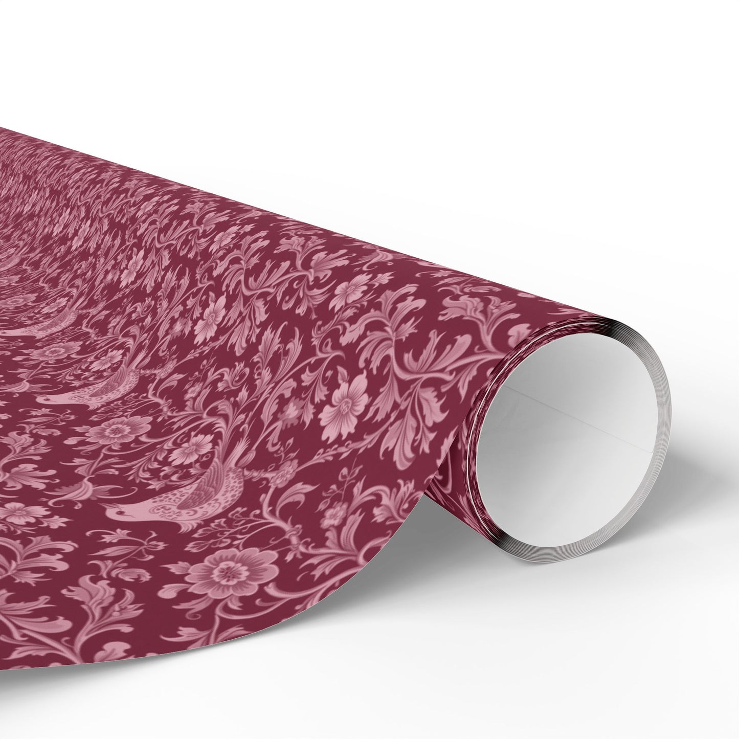 Ruby Toned Rococo Vines Gift Wrap