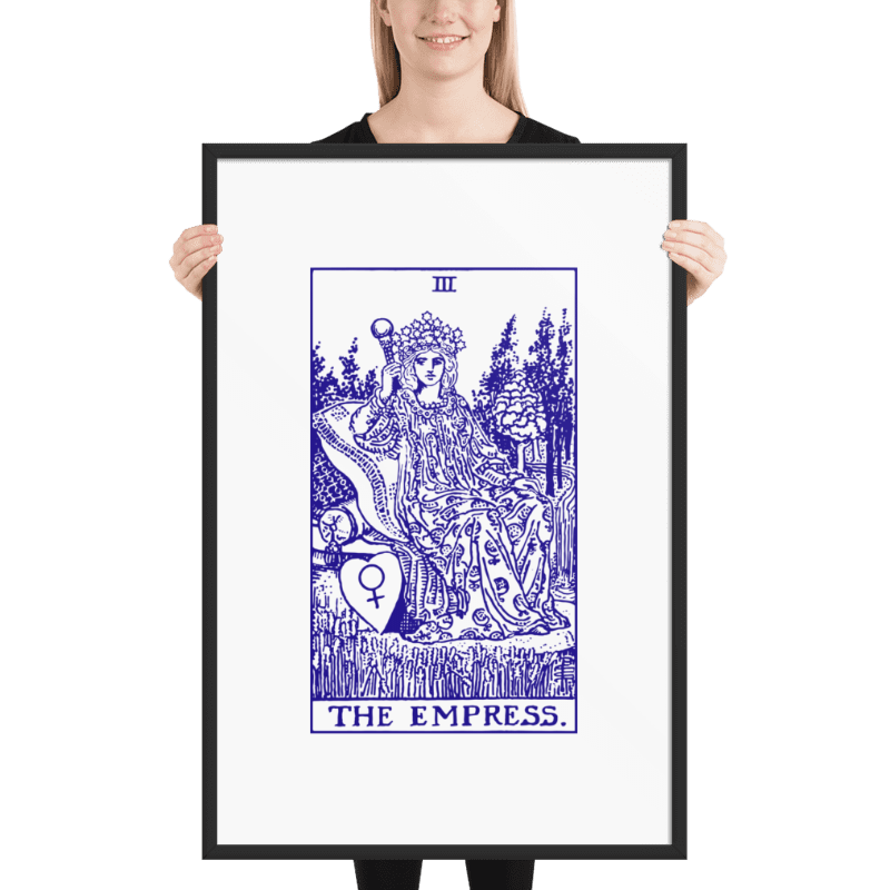 The Empress Tarot Card Print, Framed