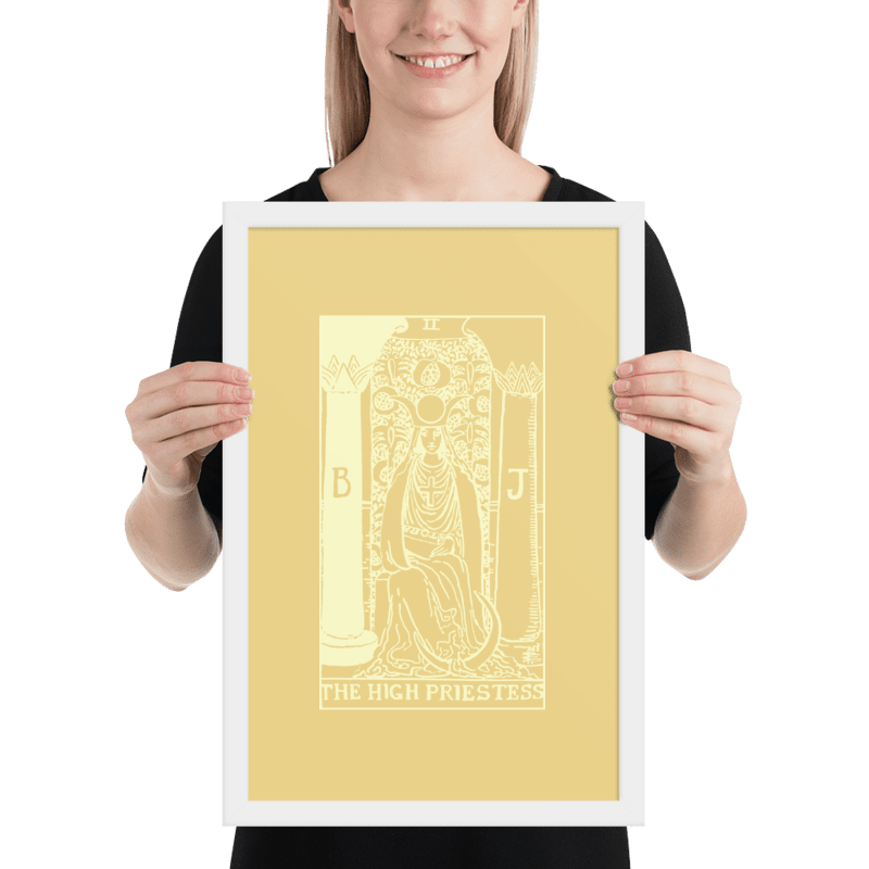 The High Priestess Tarot Card, Framed