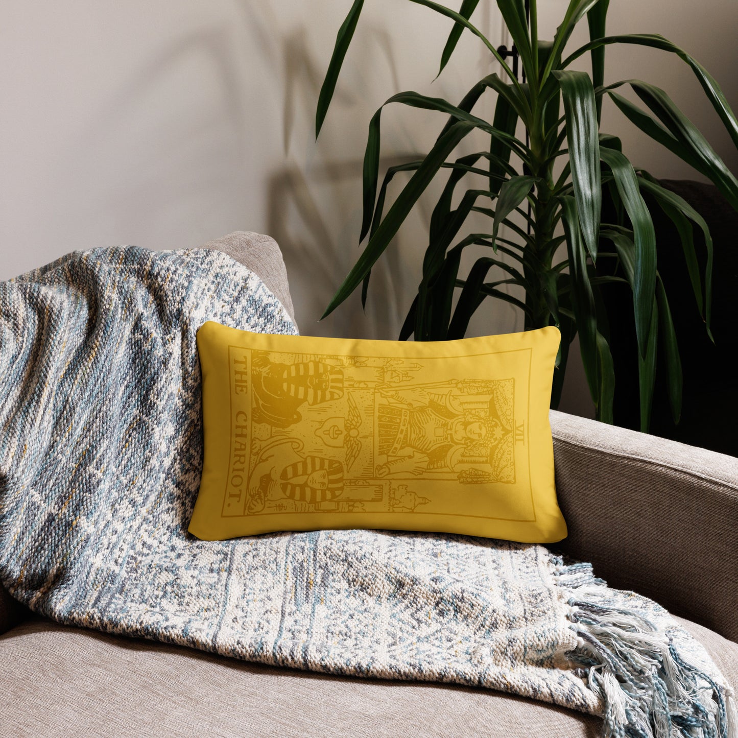 The Chariot Tarot Card Throw Pillow
