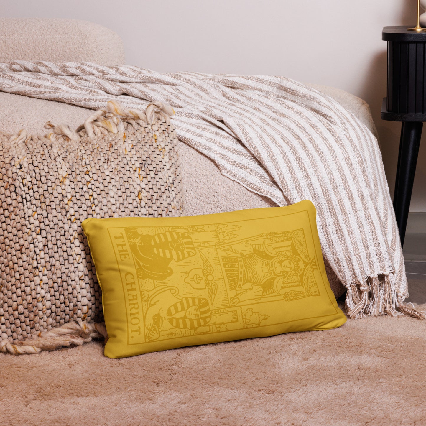 The Chariot Tarot Card Throw Pillow