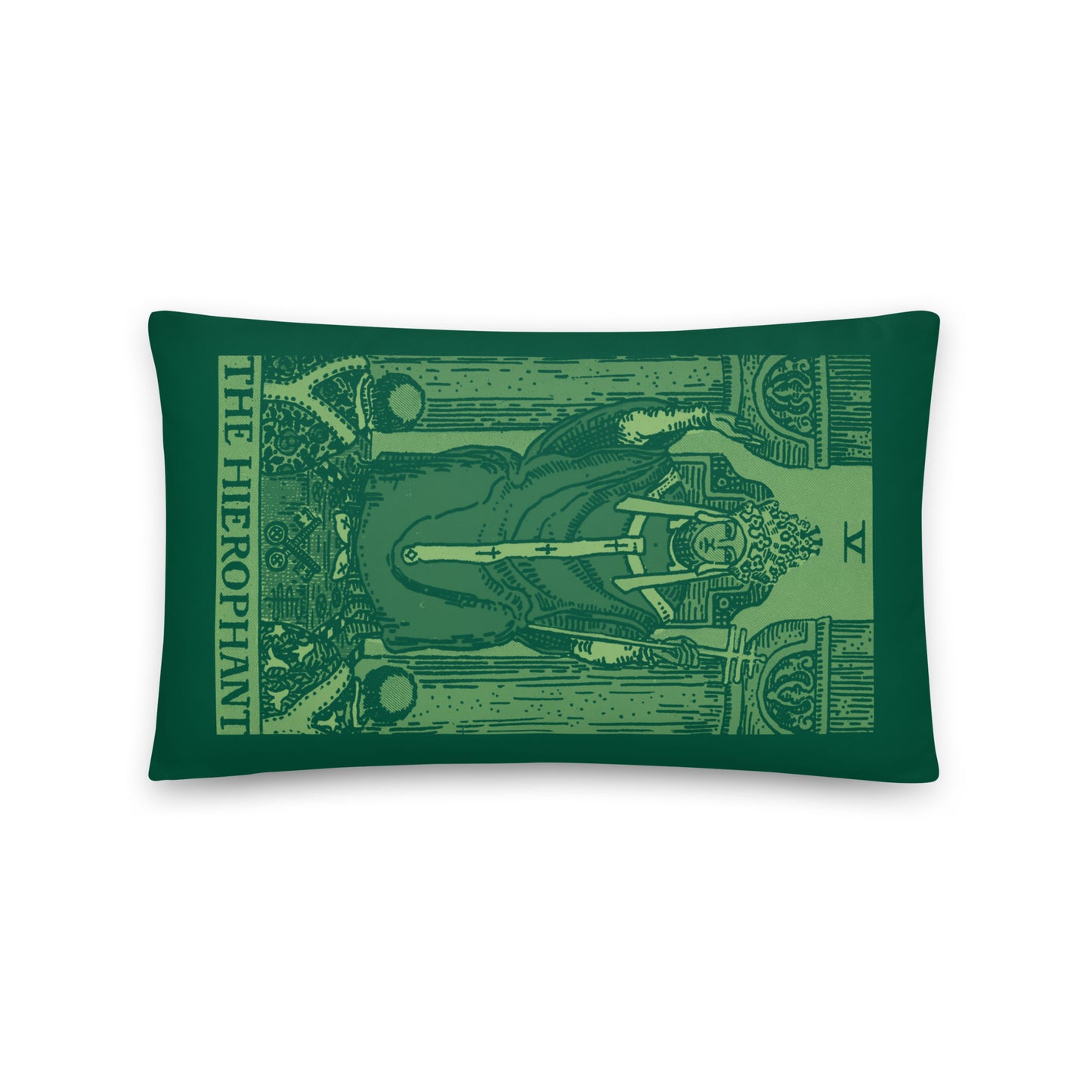 Hierophant Tarot Card Throw Pillow