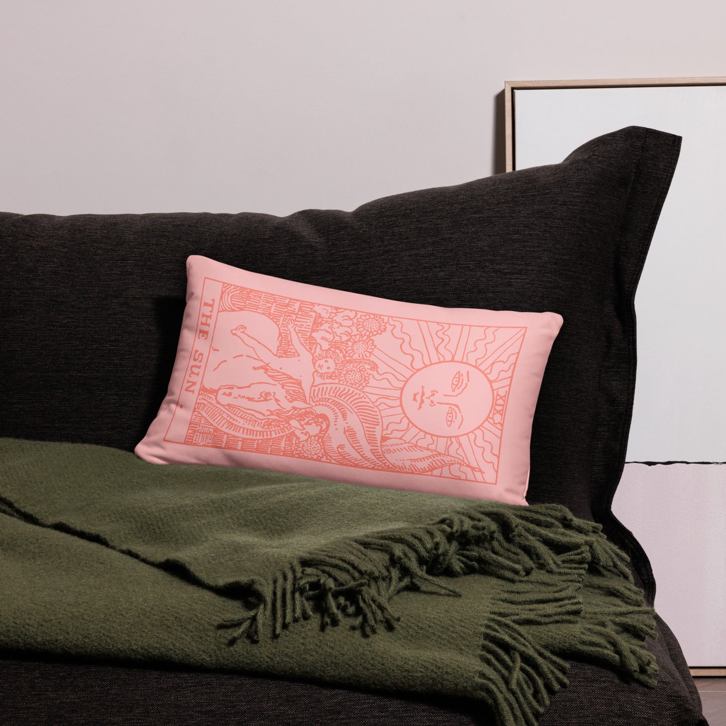 The Sun Tarot Card Throw Pillow
