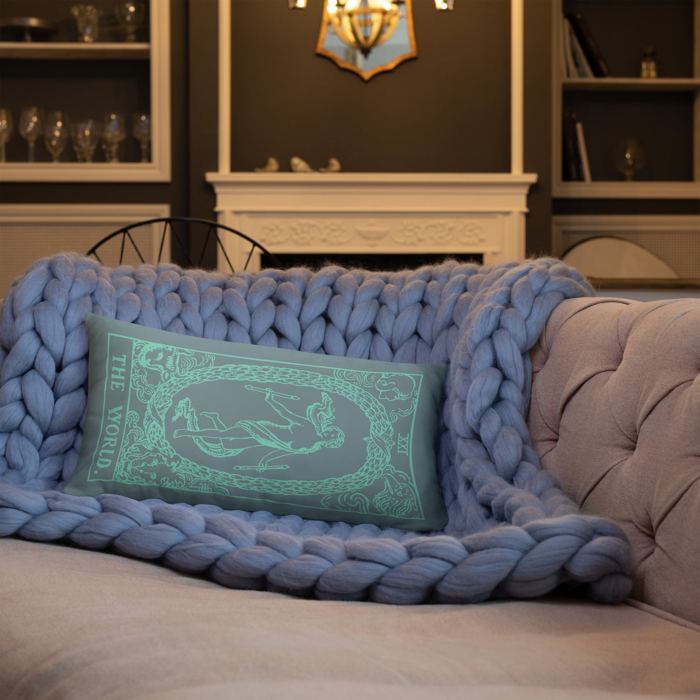 The World Tarot Card Throw Pillow