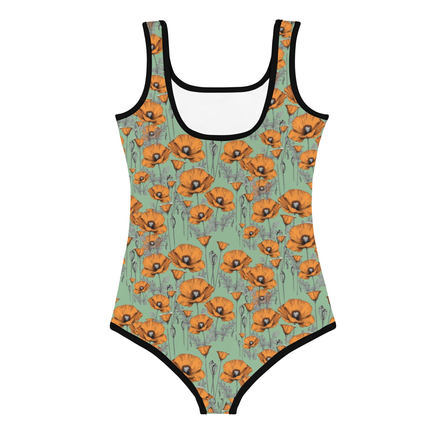 California Poppies One Piece Swimsuit for Tots