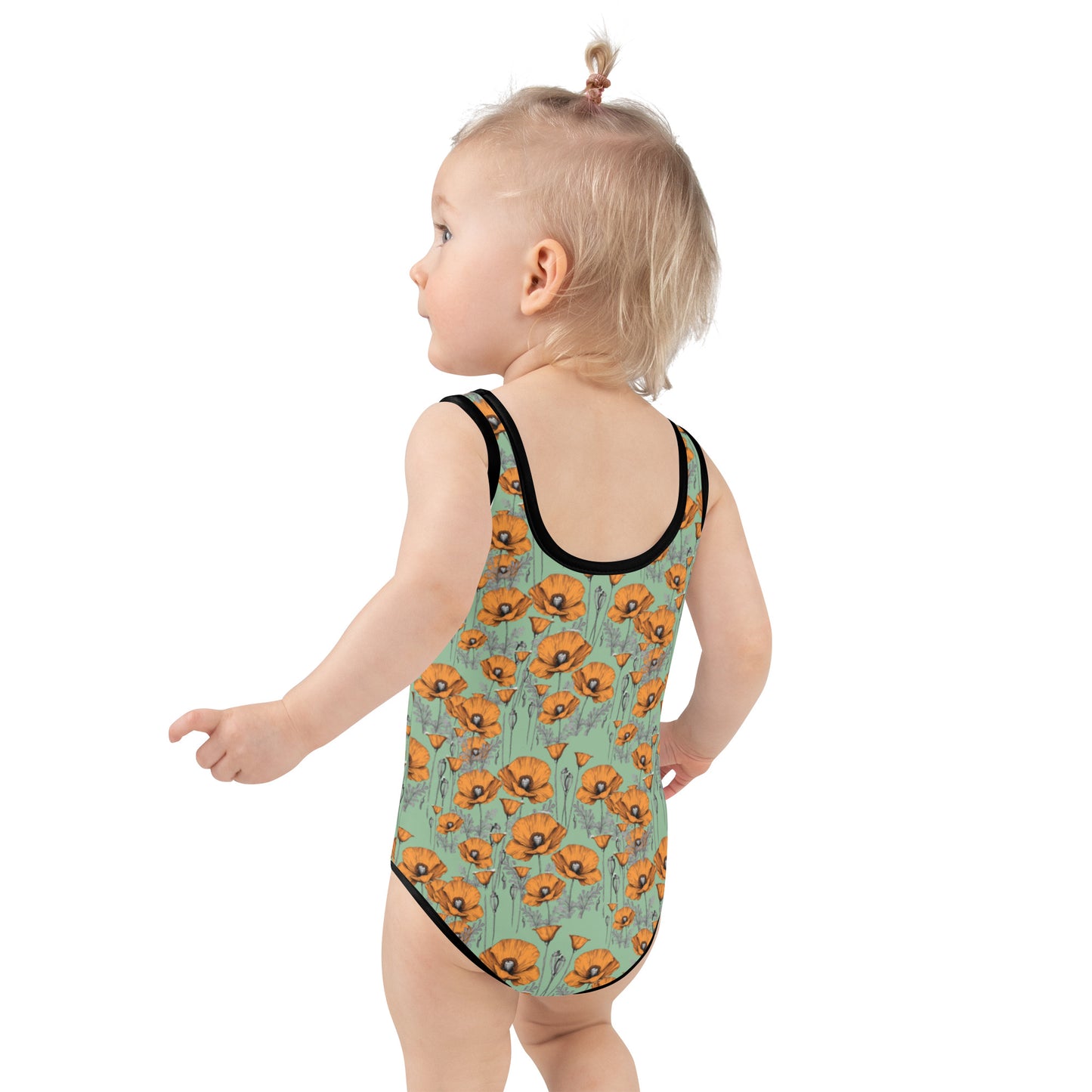 California Poppies One Piece Swimsuit for Tots