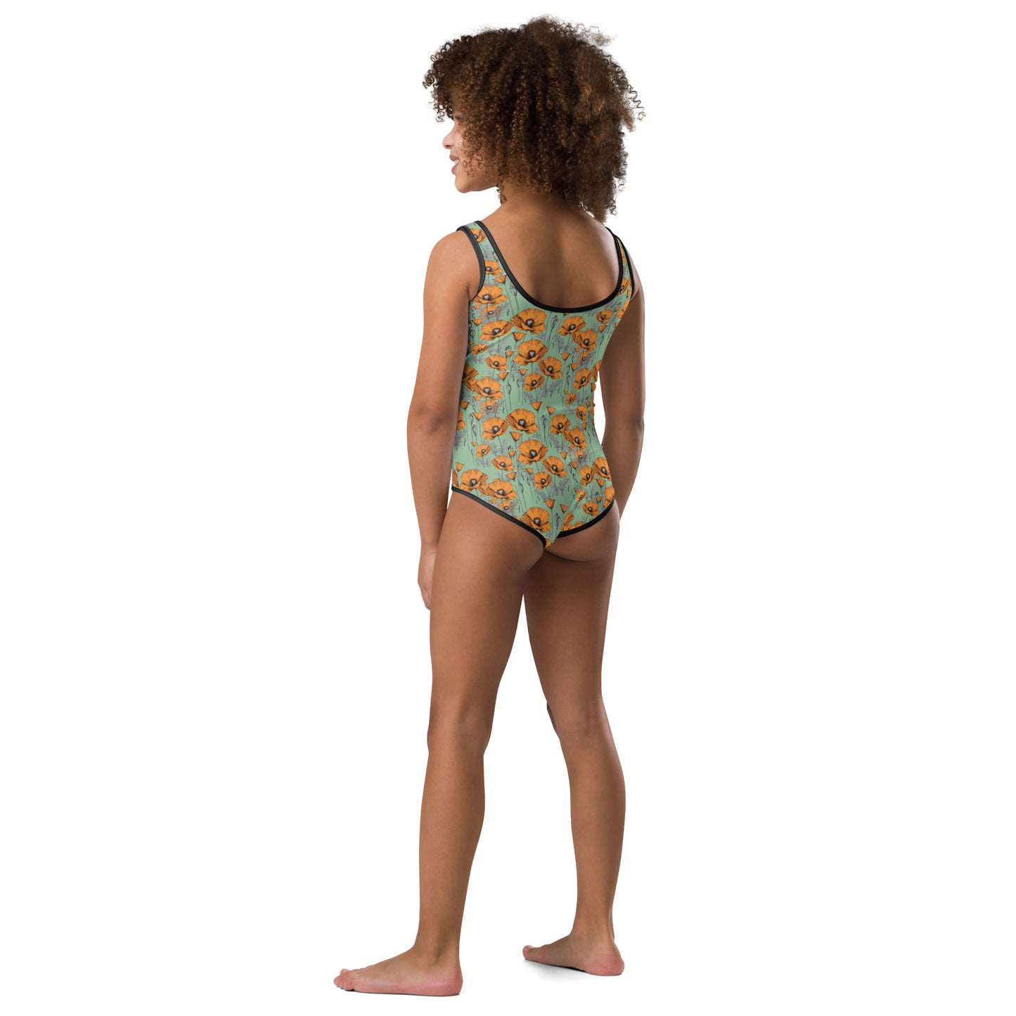 California Poppies One Piece Swimsuit for Tots