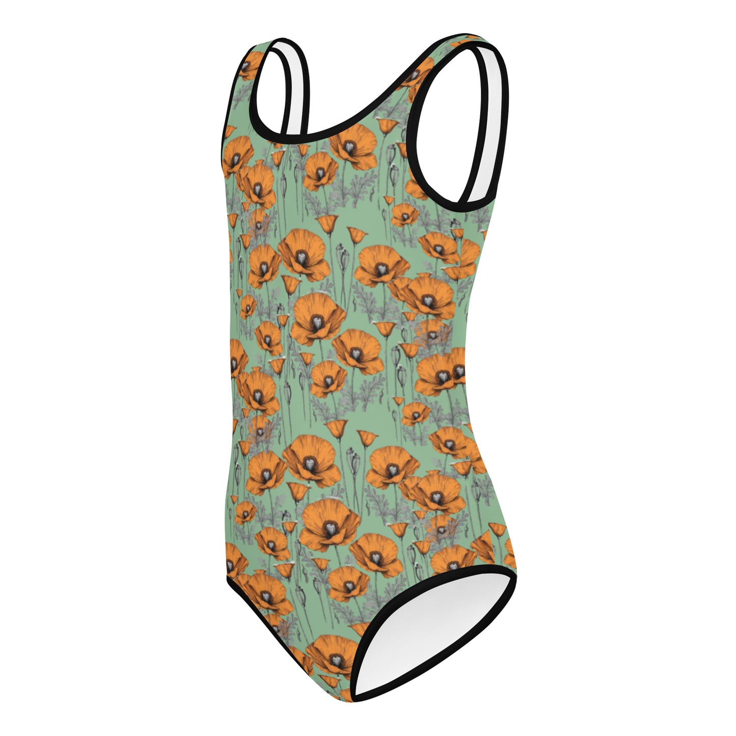 California Poppies One Piece Swimsuit for Tots