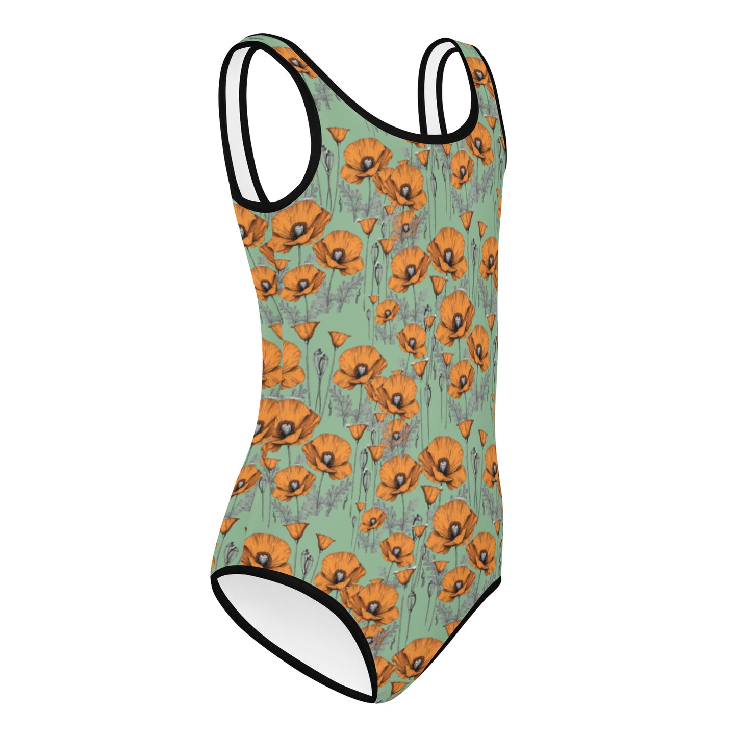 California Poppies One Piece Swimsuit for Tots
