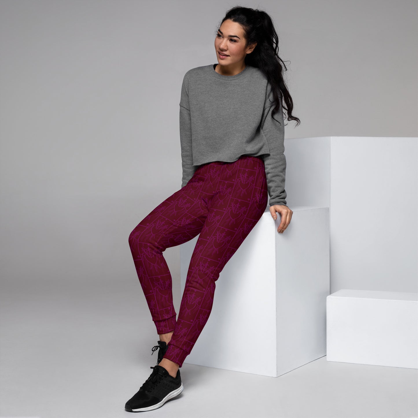 Three of Swords Tarot Card Ladies Joggers