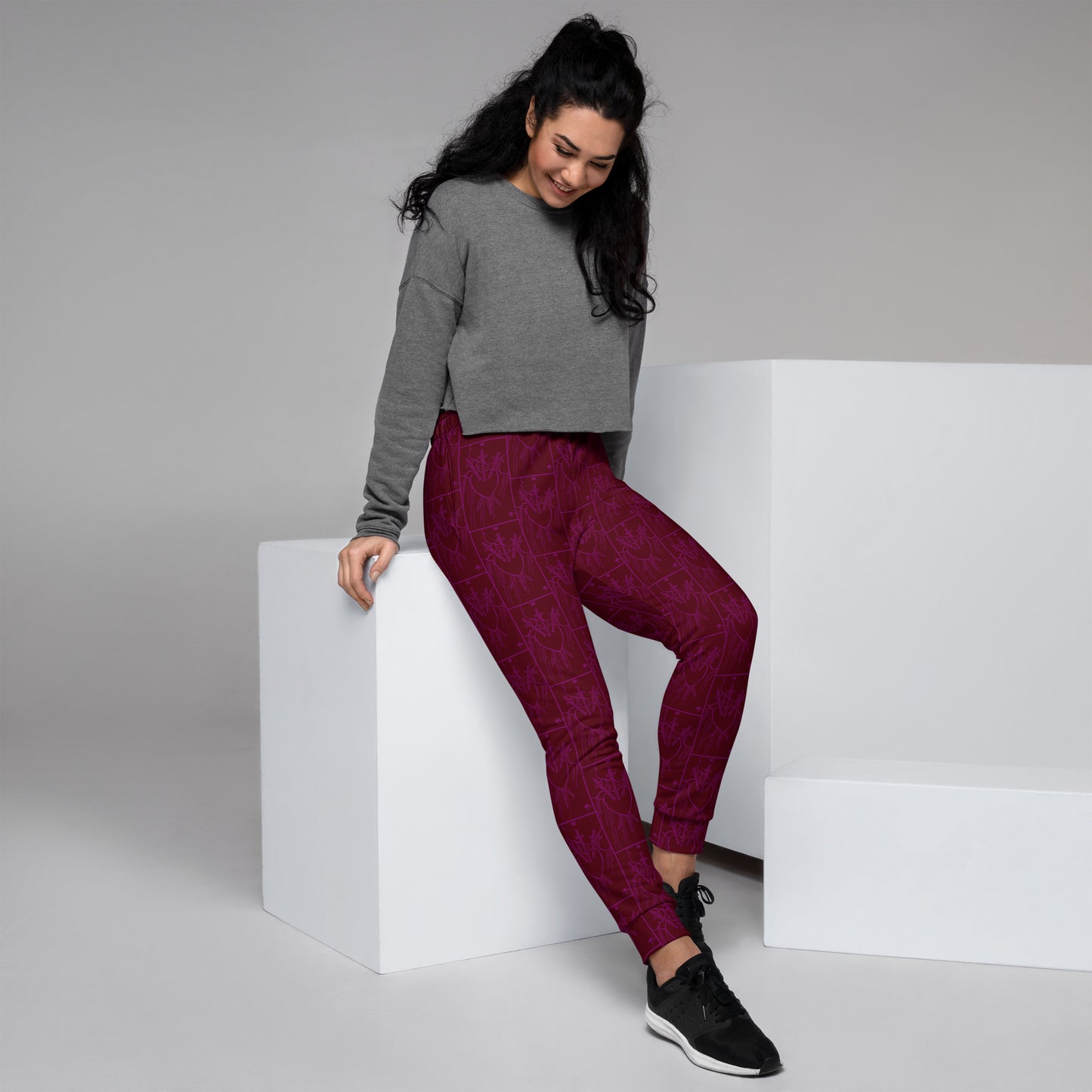 Three of Swords Tarot Card Ladies Joggers
