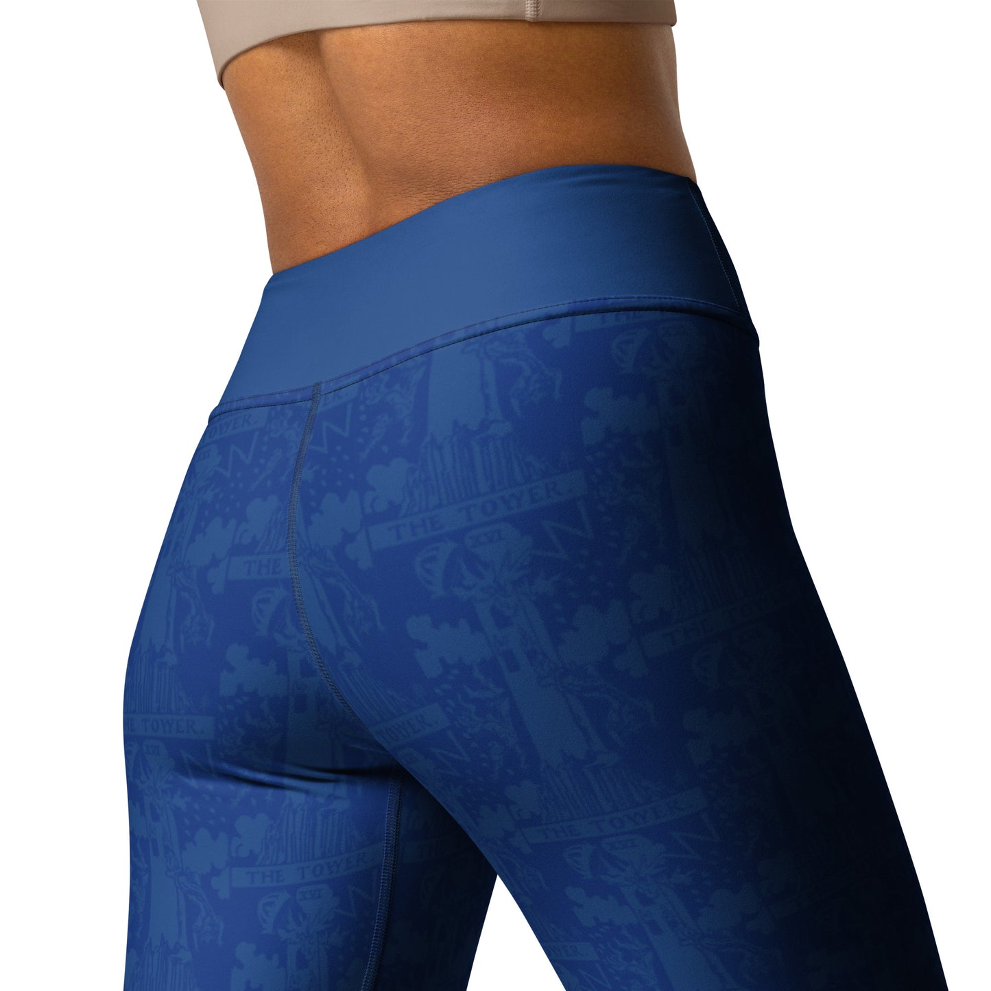 The Tower Tarot Card Yoga Leggings