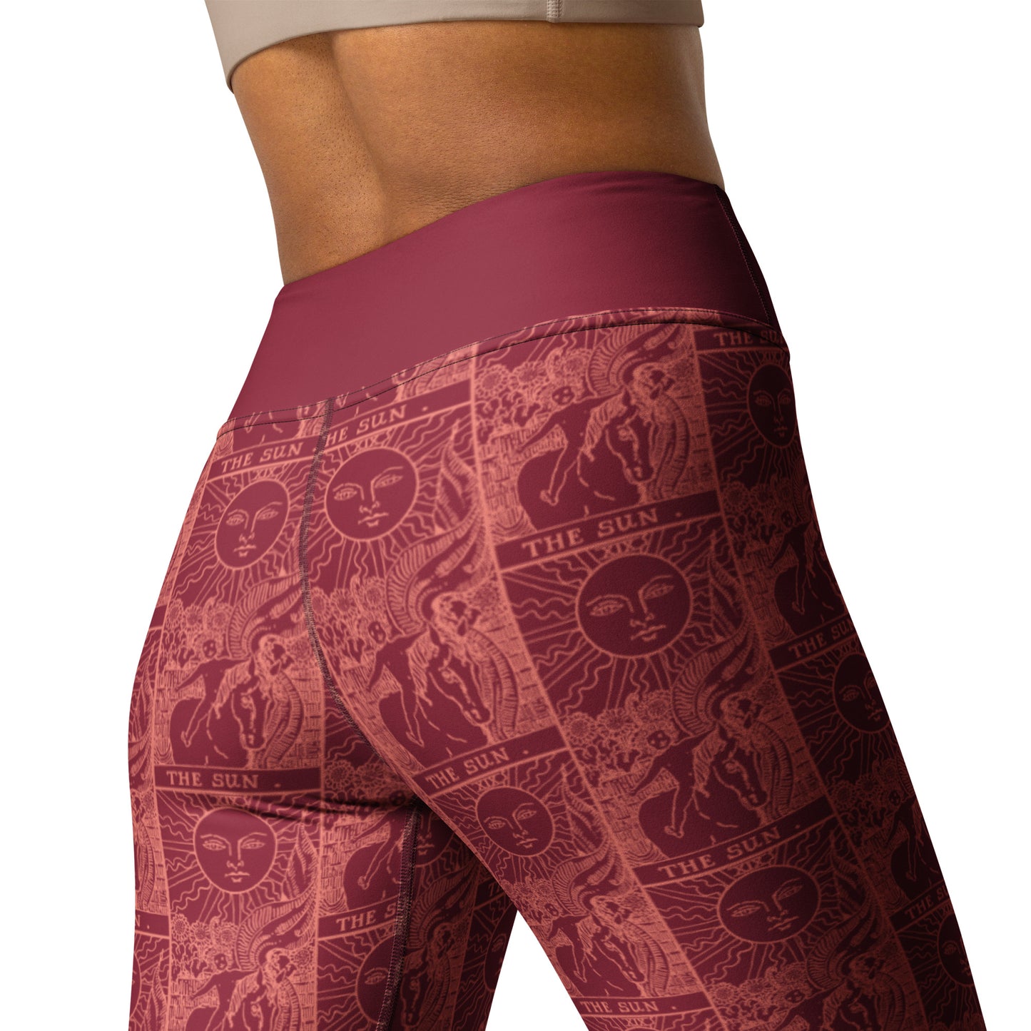 The Sun Tarot Card Yoga Leggings