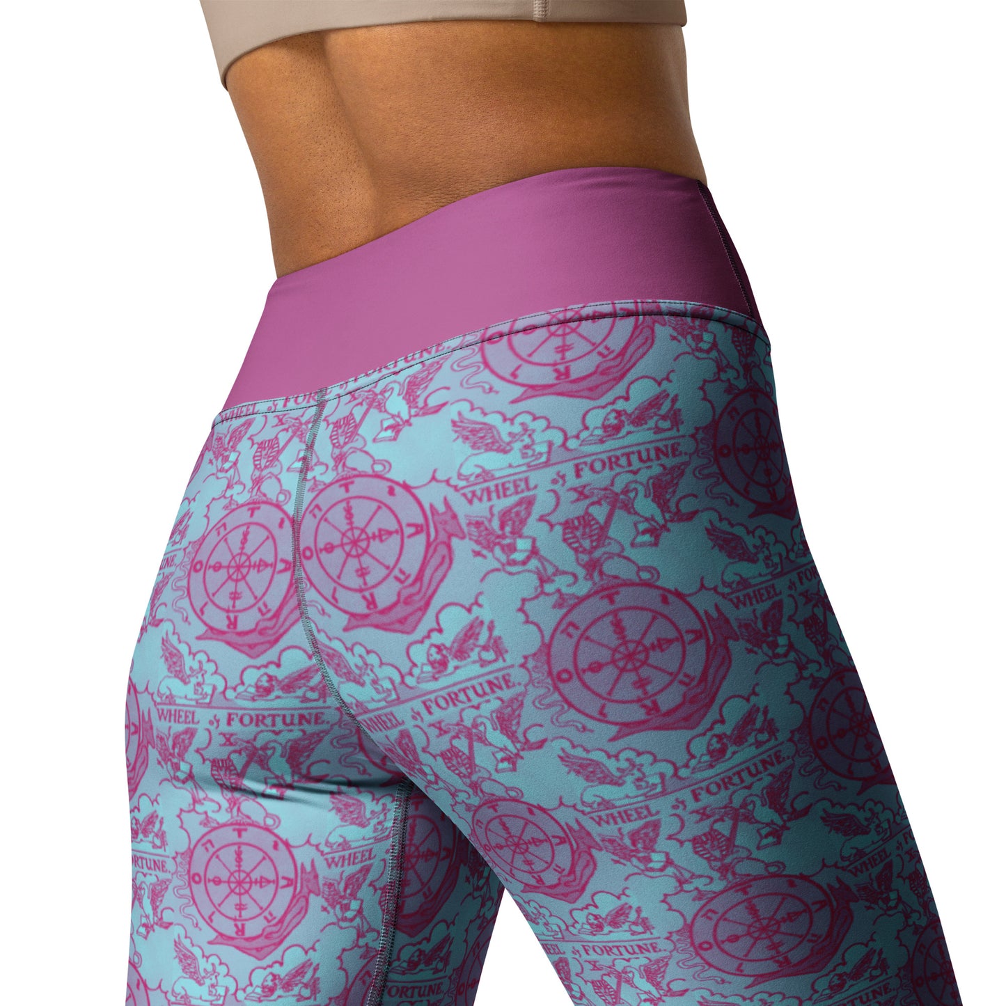 Wheel of Fortune Tarot Card Yoga Leggings