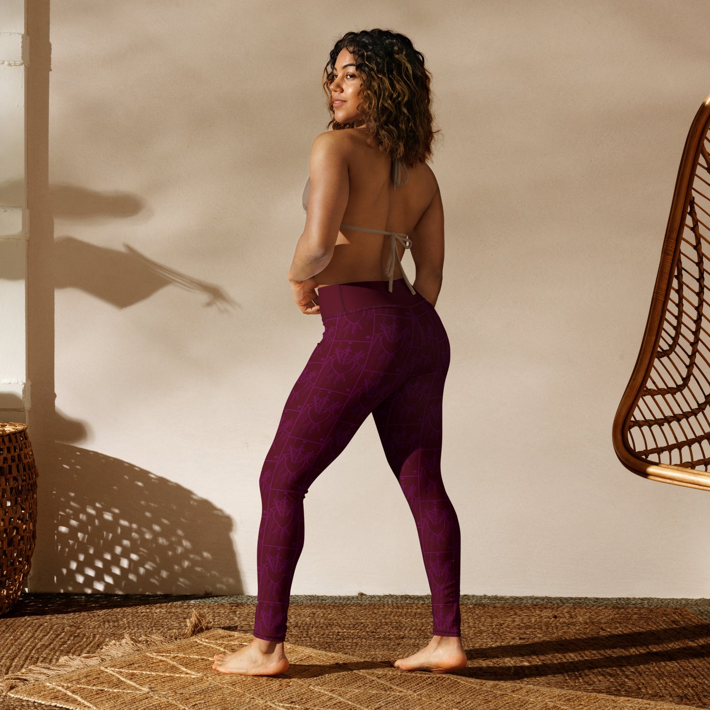 Three of Swords Tarot Card Yoga Leggings