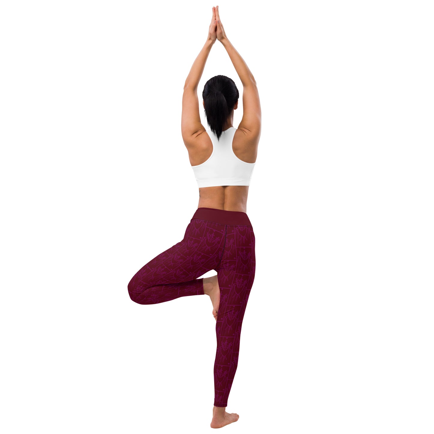 Three of Swords Tarot Card Yoga Leggings