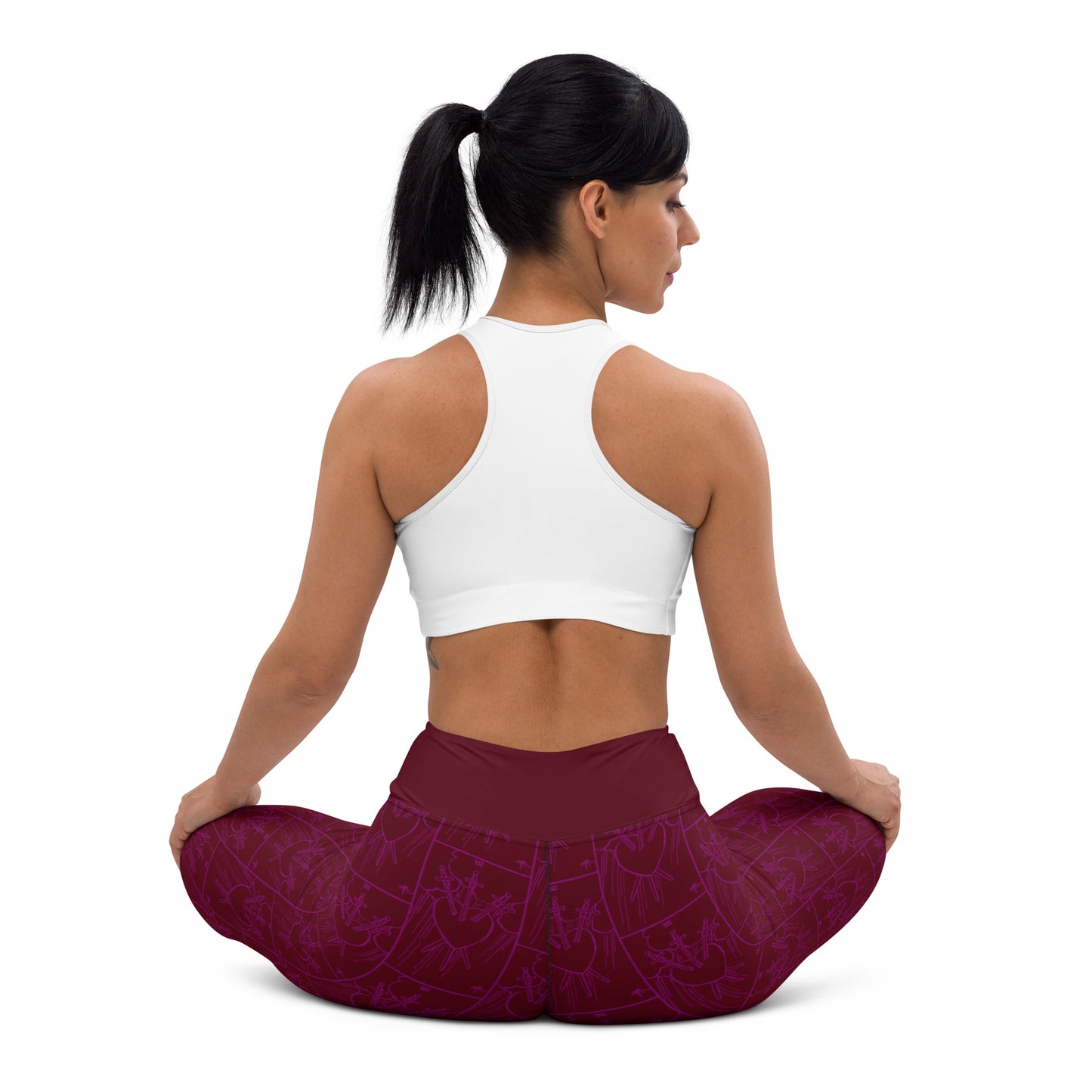 Three of Swords Tarot Card Yoga Leggings