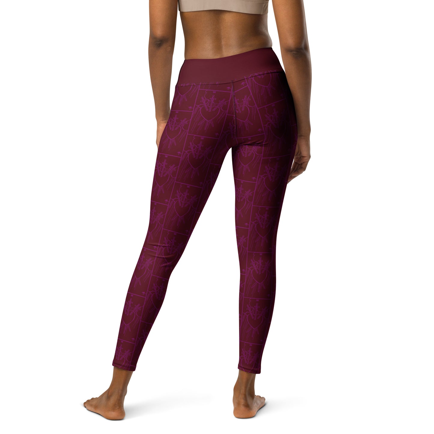 Three of Swords Tarot Card Yoga Leggings