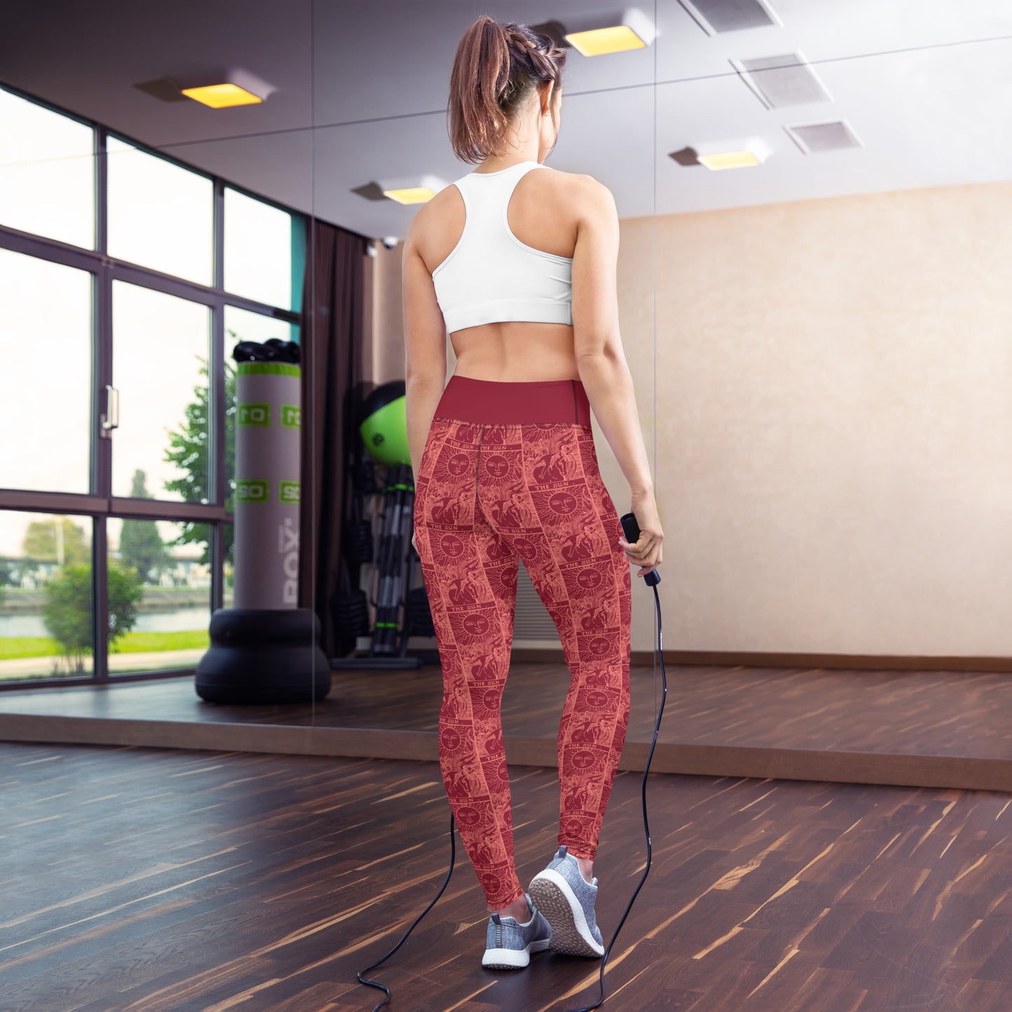 The Sun Tarot Card Yoga Leggings