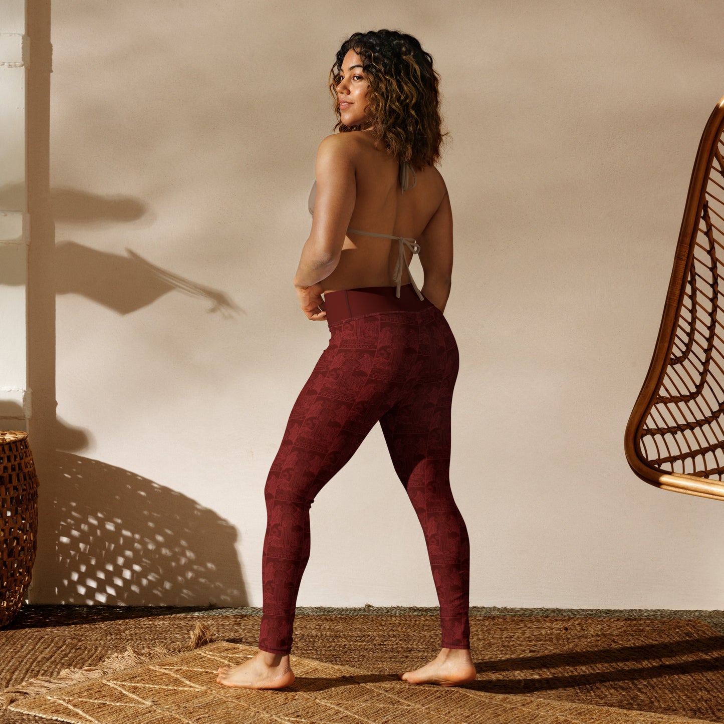 Temperance Tarot Card Yoga Leggings