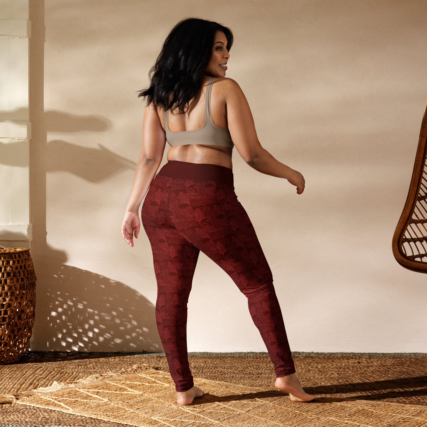 Temperance Tarot Card Yoga Leggings
