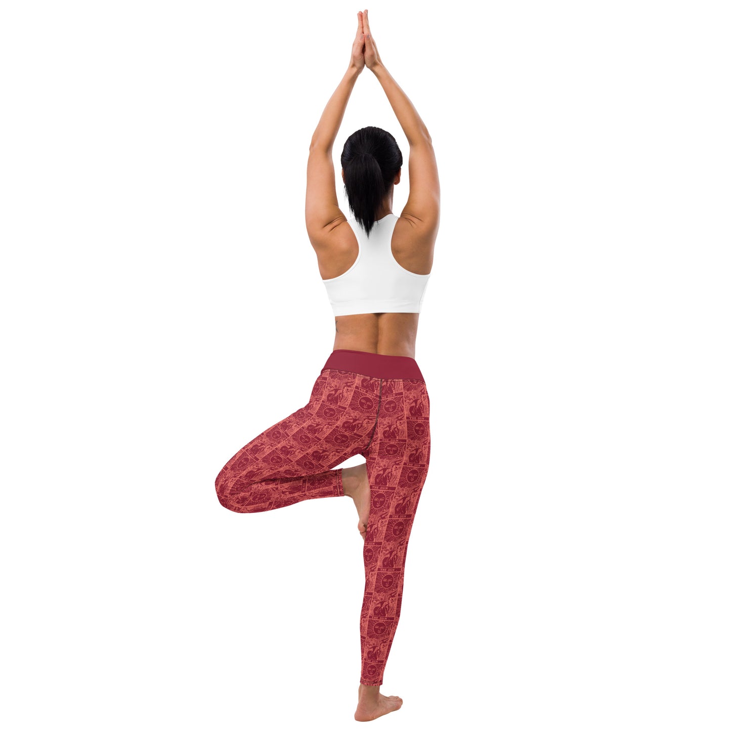 The Sun Tarot Card Yoga Leggings