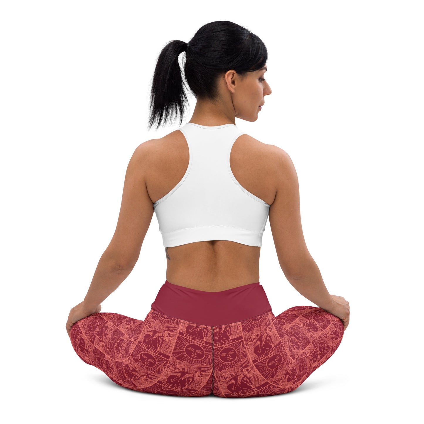 The Sun Tarot Card Yoga Leggings