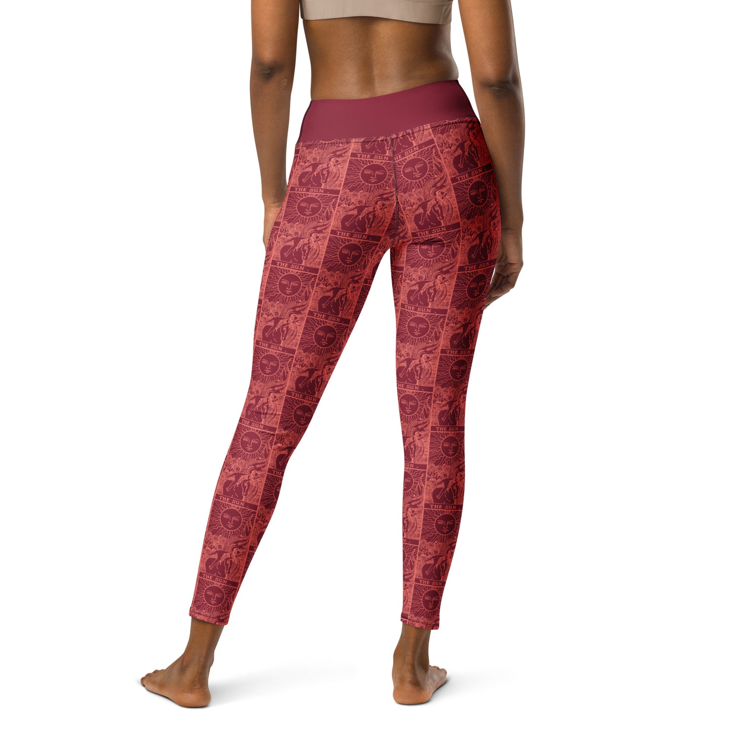 The Sun Tarot Card Yoga Leggings