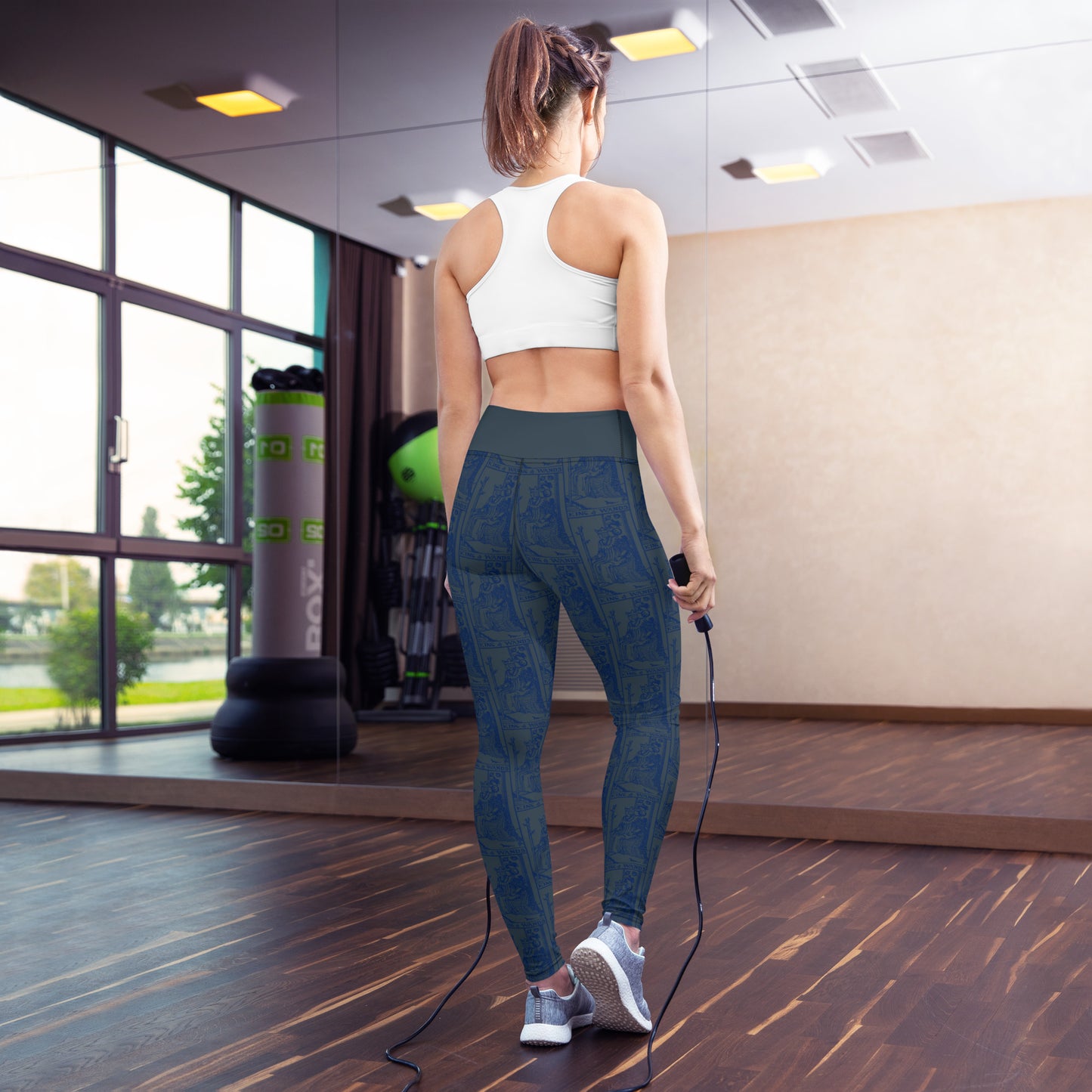 King of Wands Tarot Card Yoga Leggings