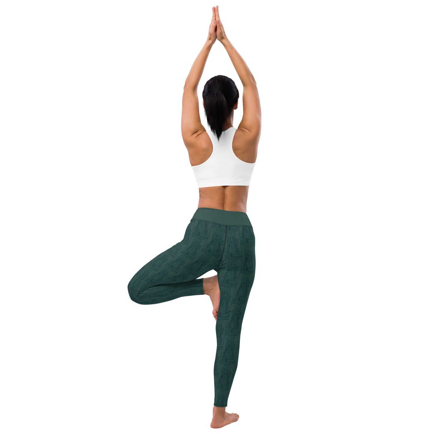 The Queen of Wands Card Yoga Leggings