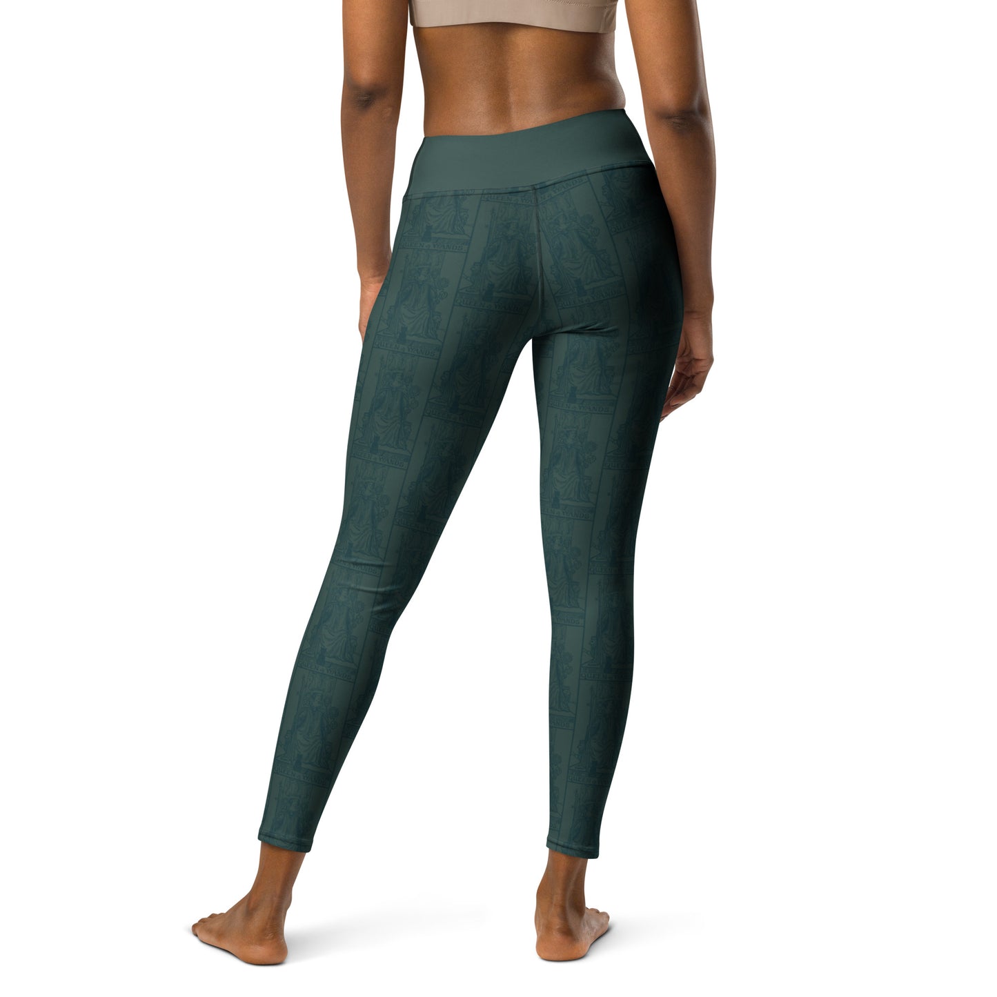 The Queen of Wands Card Yoga Leggings