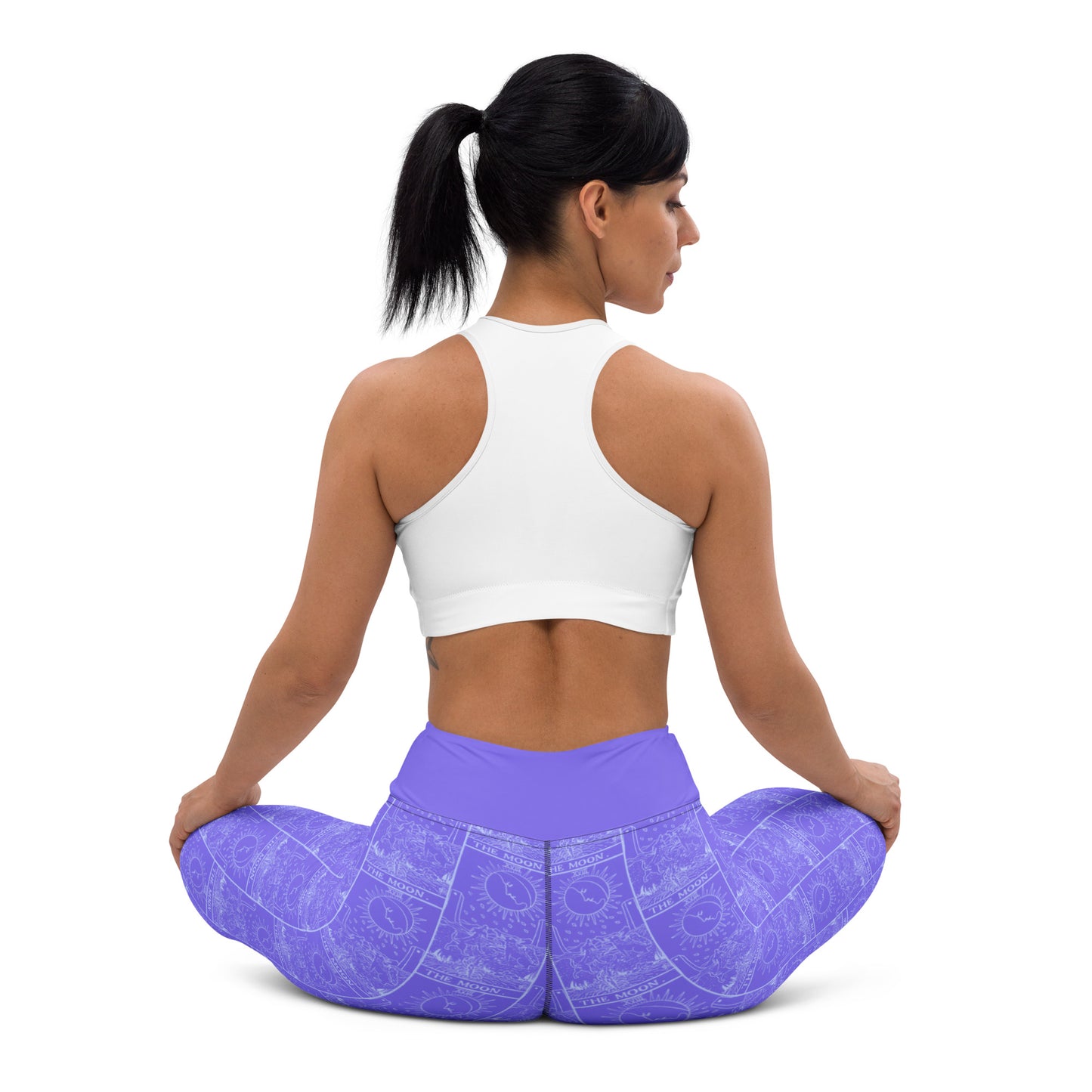 The Moon Tarot Card Yoga Leggings