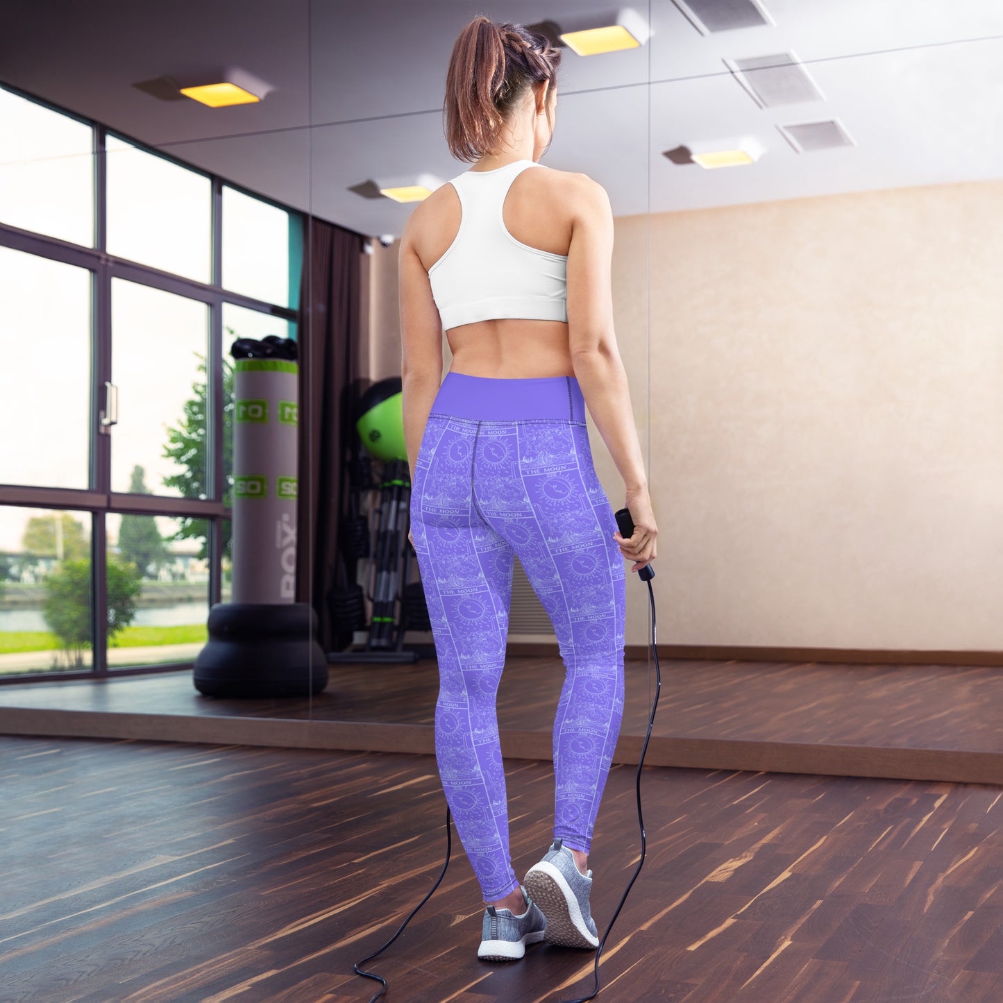 The Moon Tarot Card Yoga Leggings