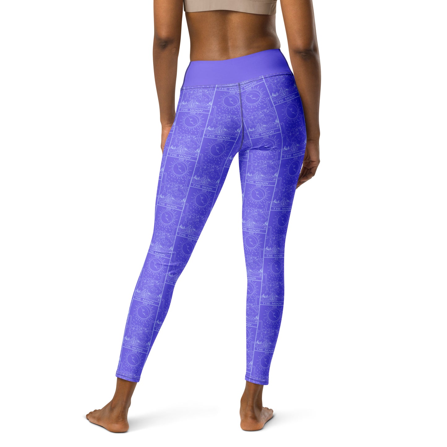 The Moon Tarot Card Yoga Leggings