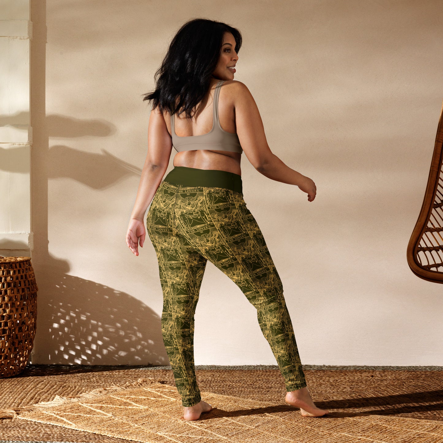 The Lovers Tarot Card Yoga Leggings