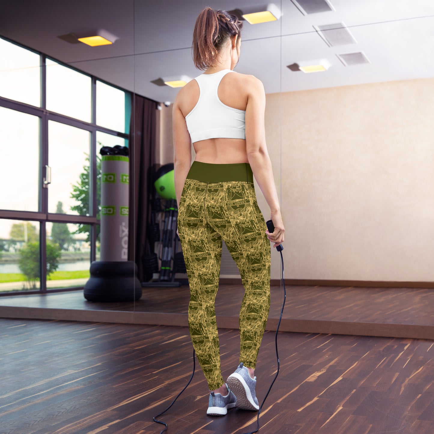The Lovers Tarot Card Yoga Leggings