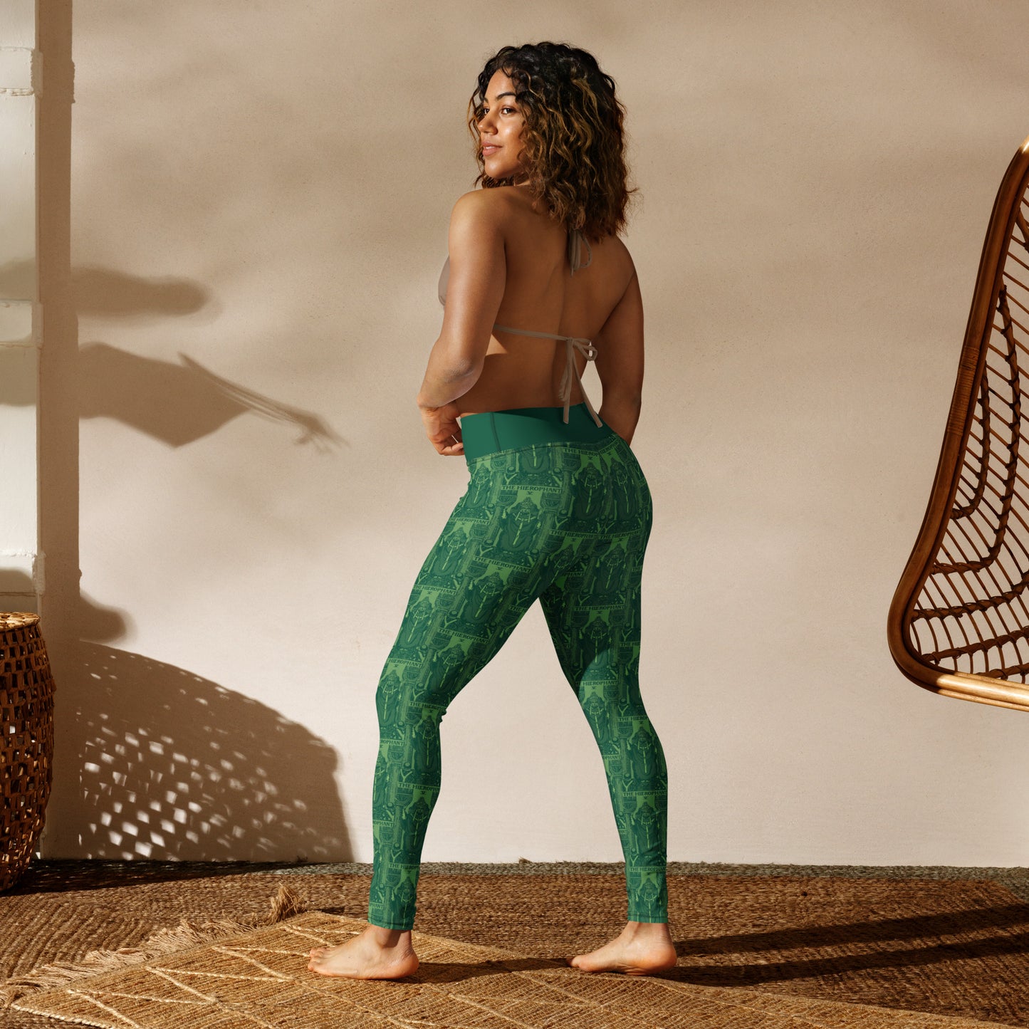 Hierophant Tarot Card Yoga Leggings