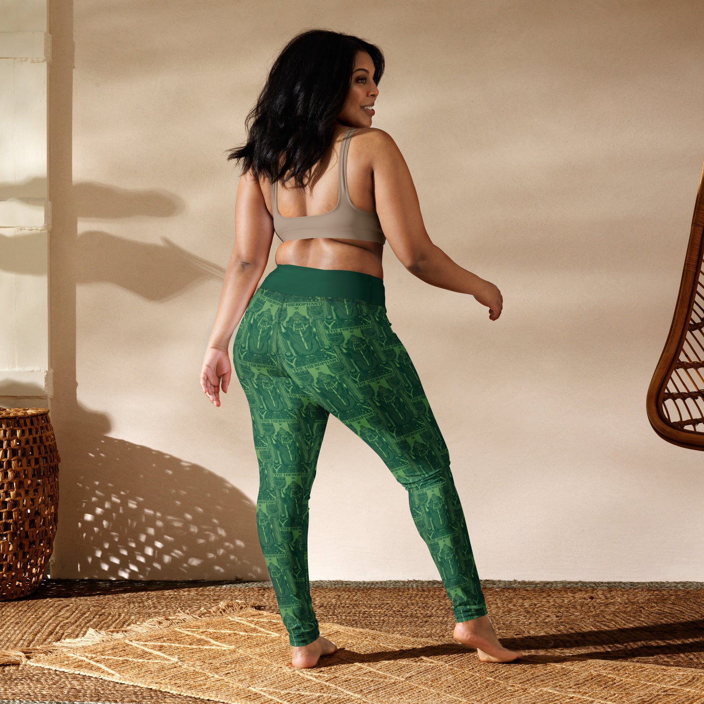 Hierophant Tarot Card Yoga Leggings