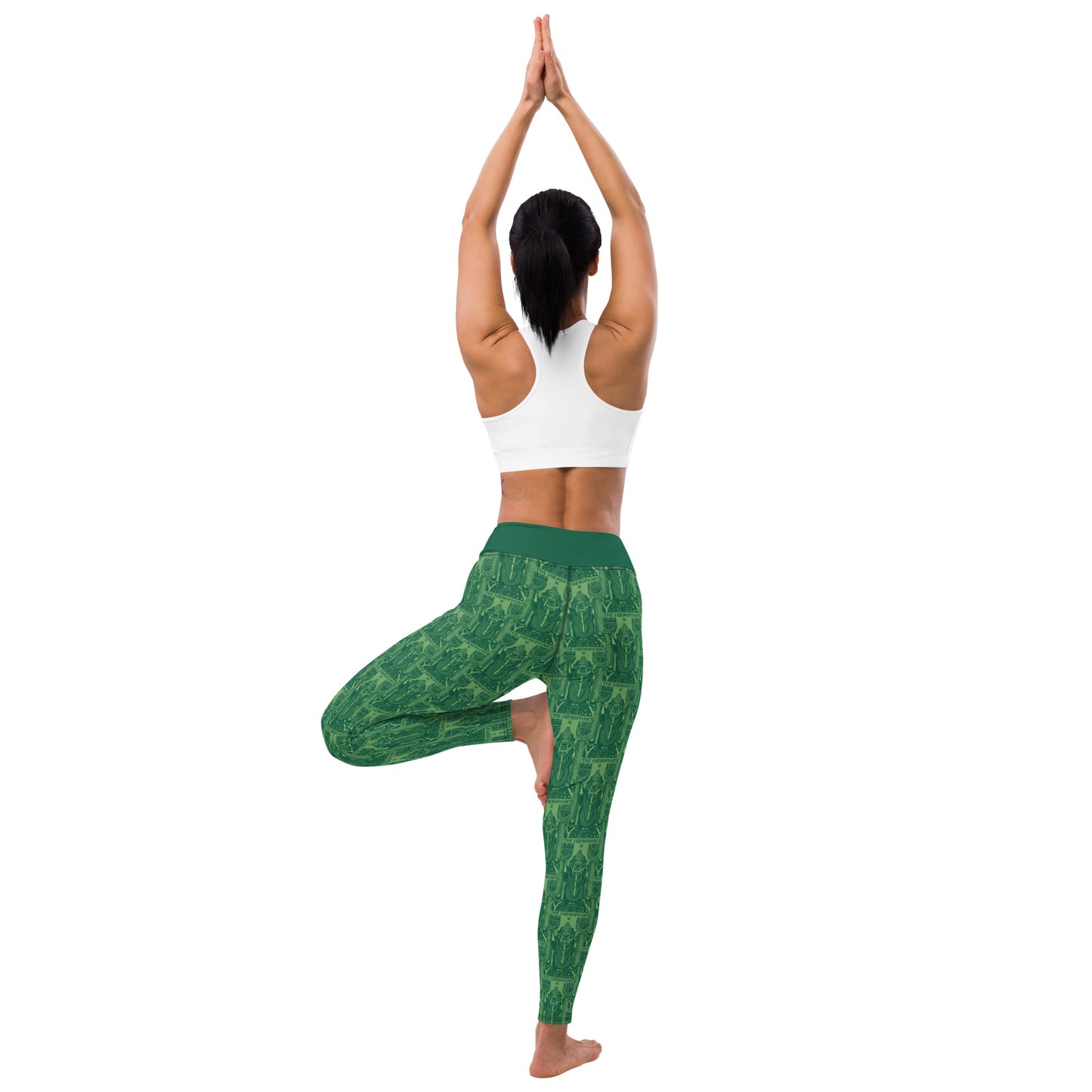 Hierophant Tarot Card Yoga Leggings