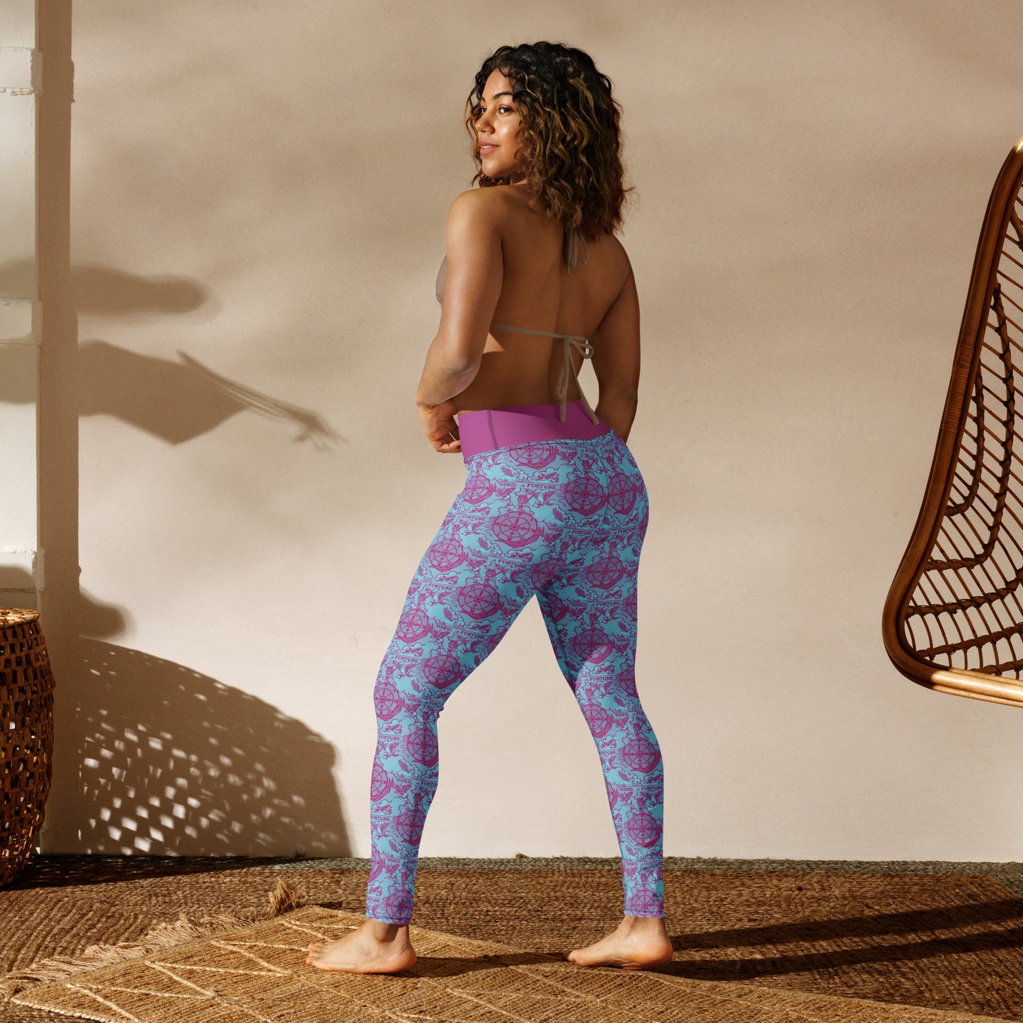 Wheel of Fortune Tarot Card Yoga Leggings