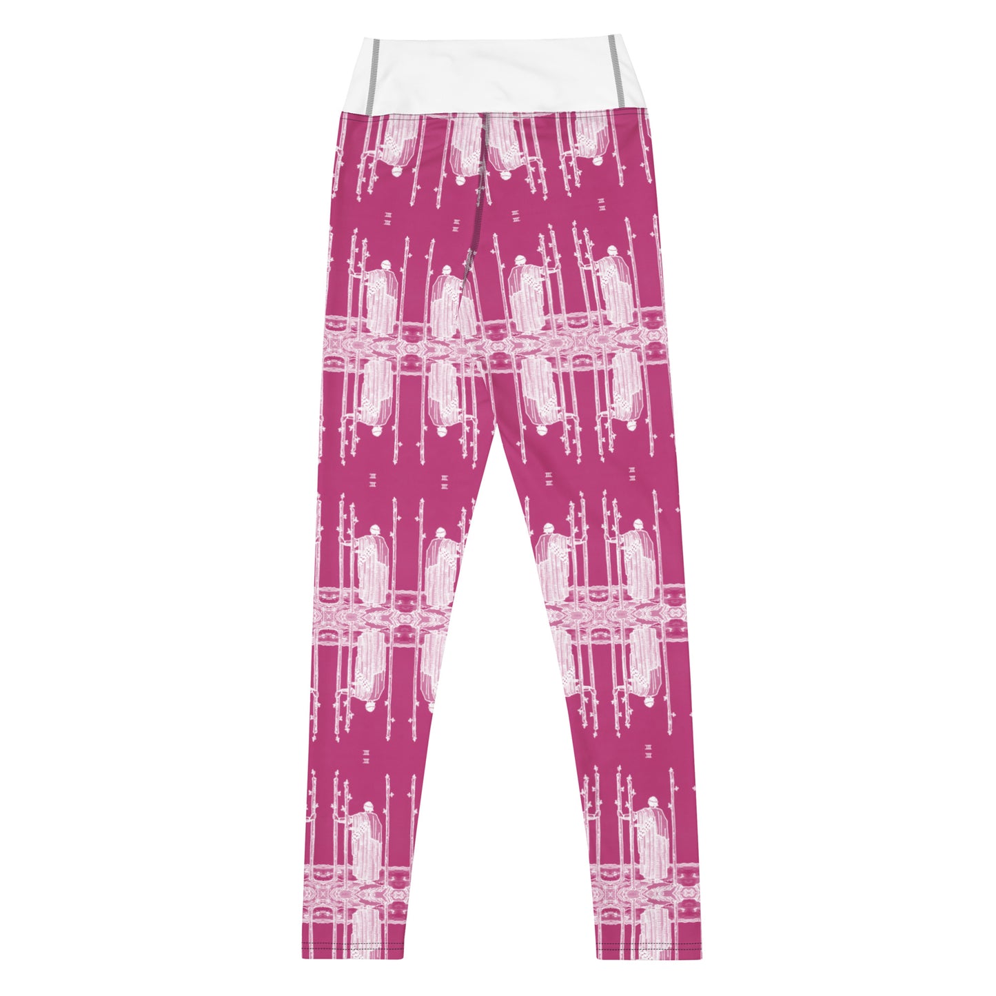 Original Three of Wands Tarot Card Leggings - White