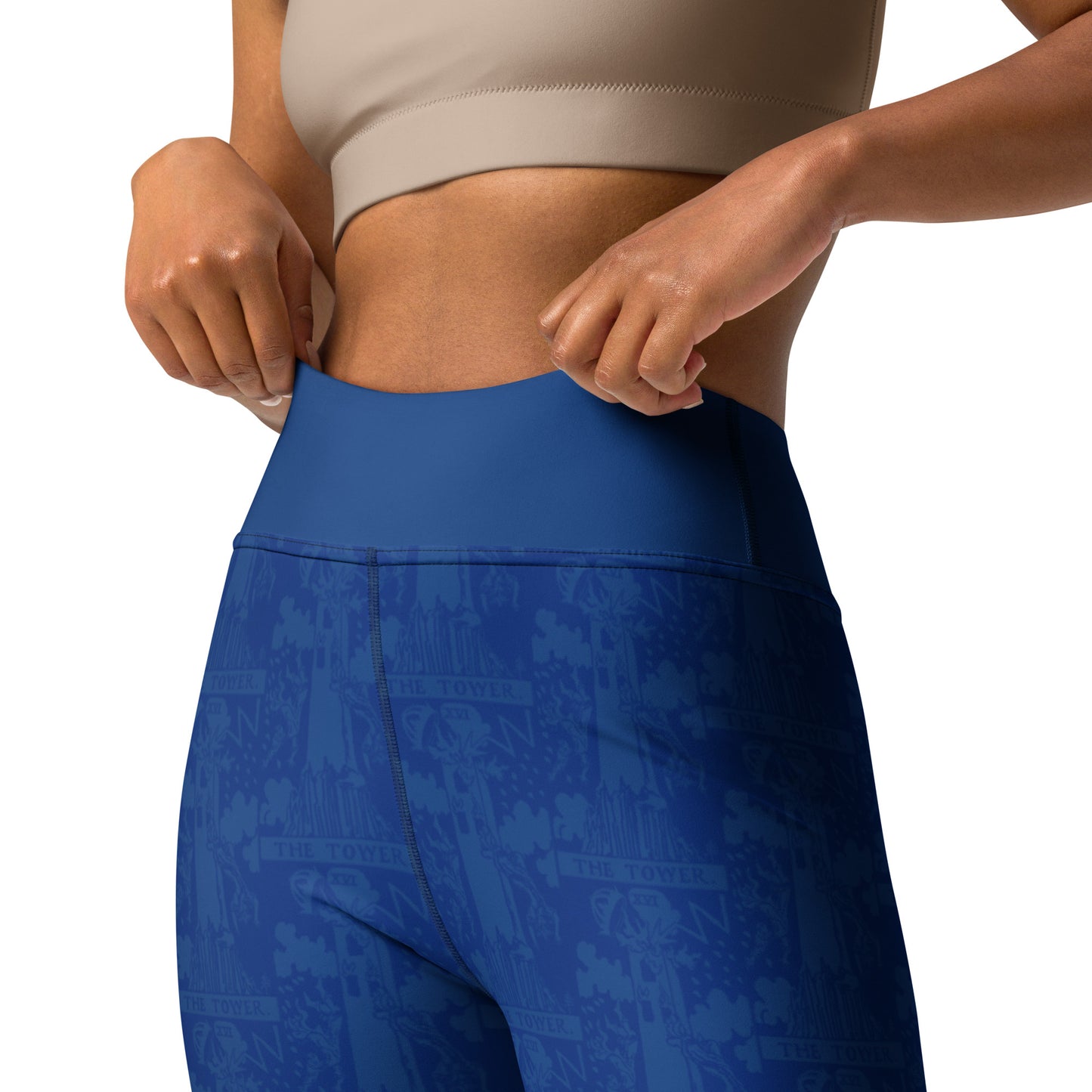 The Tower Tarot Card Yoga Leggings