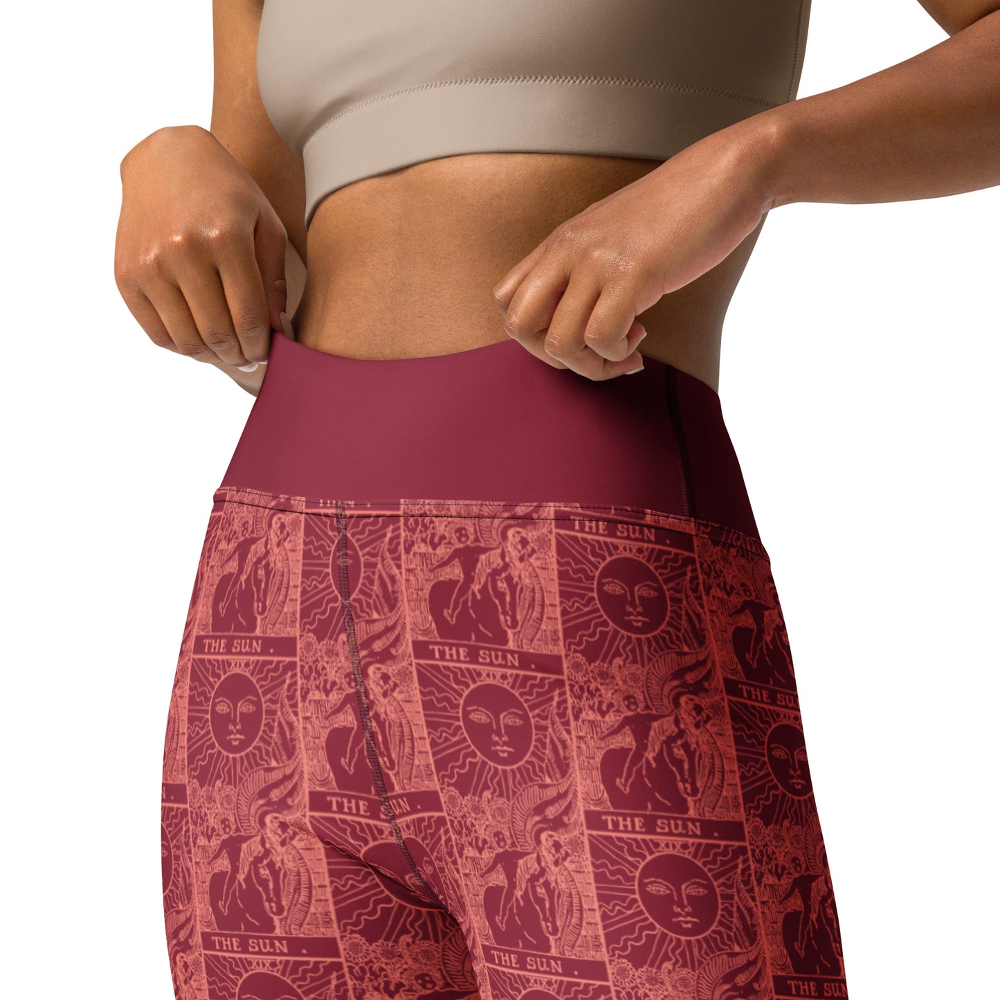The Sun Tarot Card Yoga Leggings