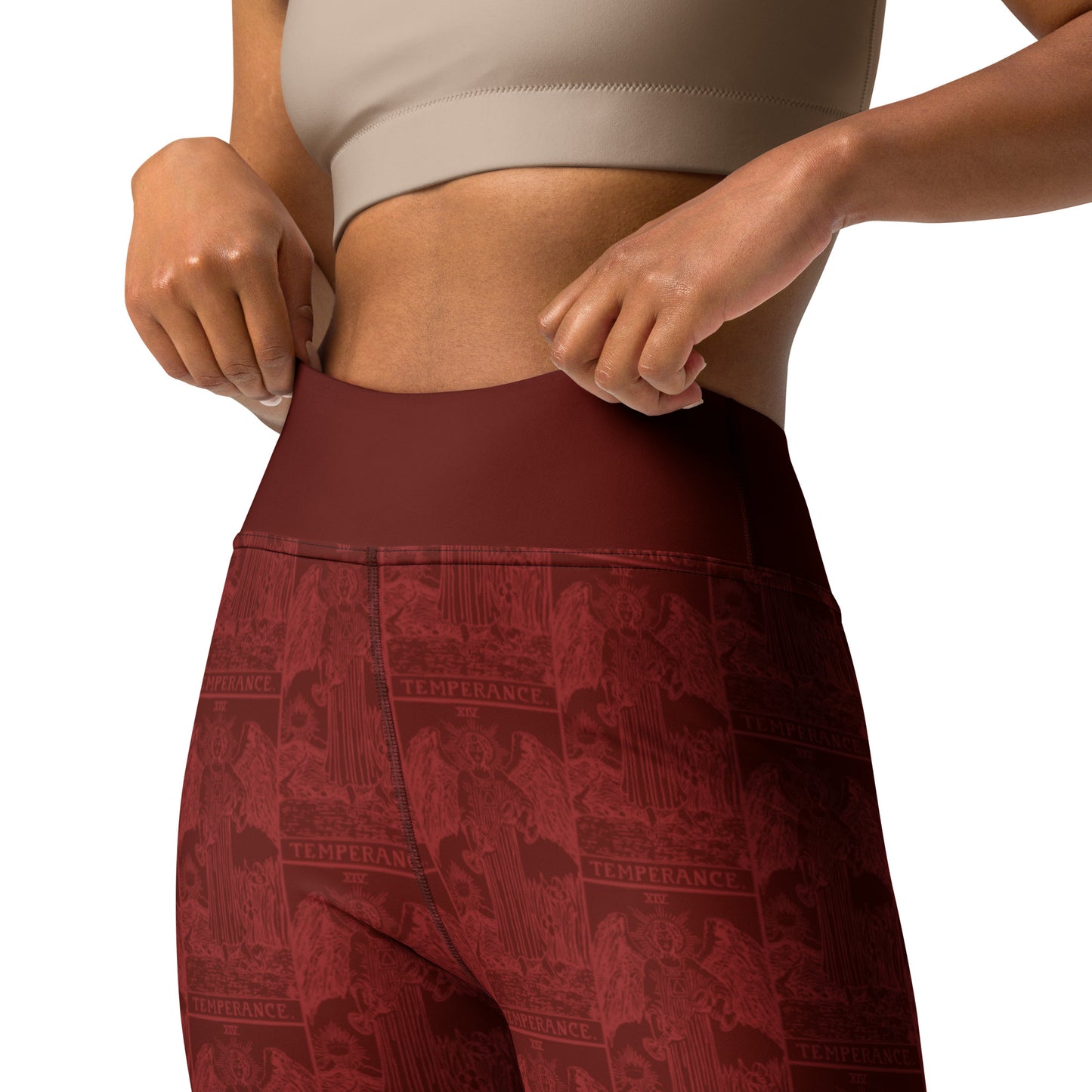 Temperance Tarot Card Yoga Leggings