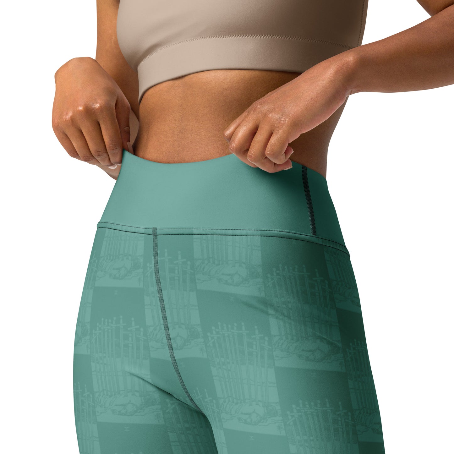 The Ten of Swords Card Yoga Leggings