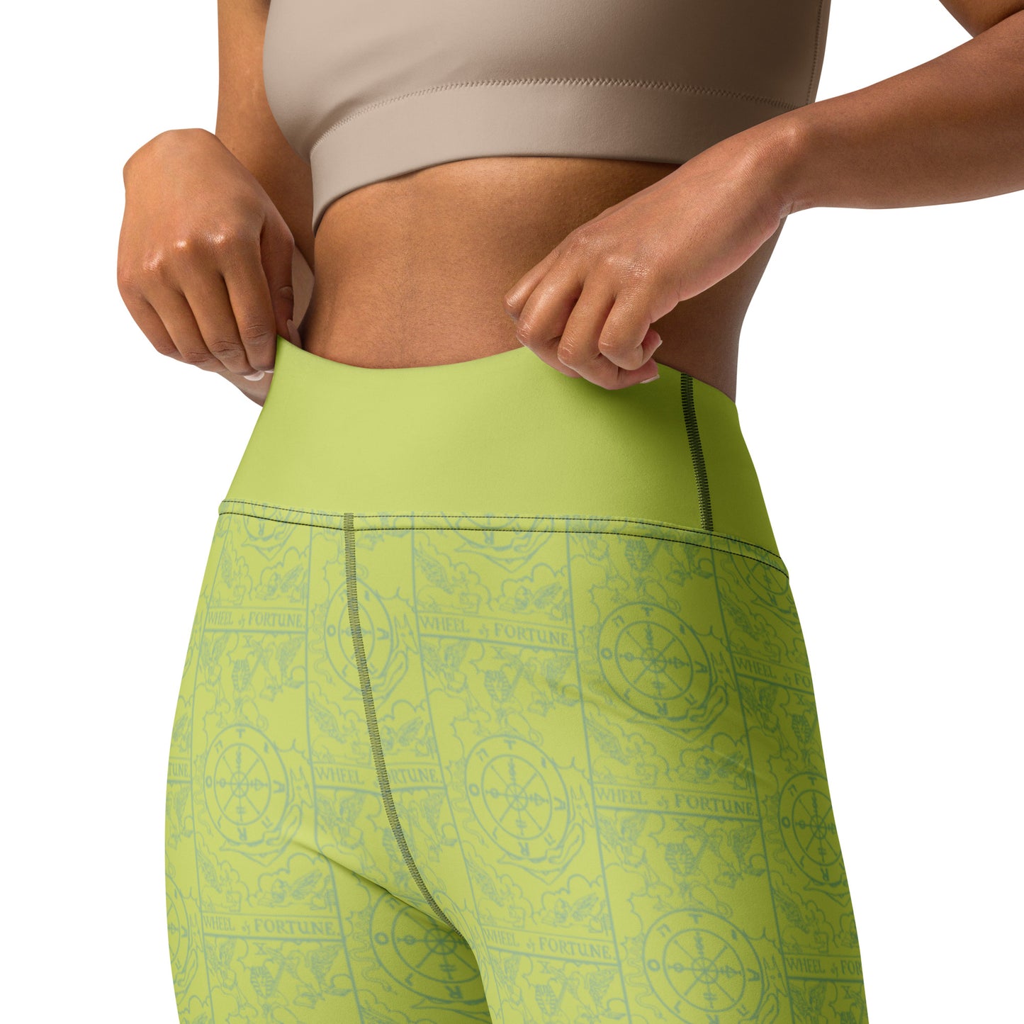 The Wheel of Fortune Card Yoga Leggings