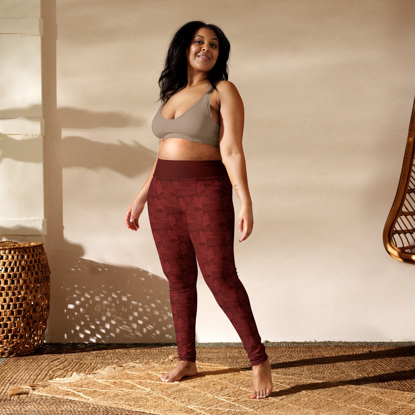 Temperance Tarot Card Yoga Leggings
