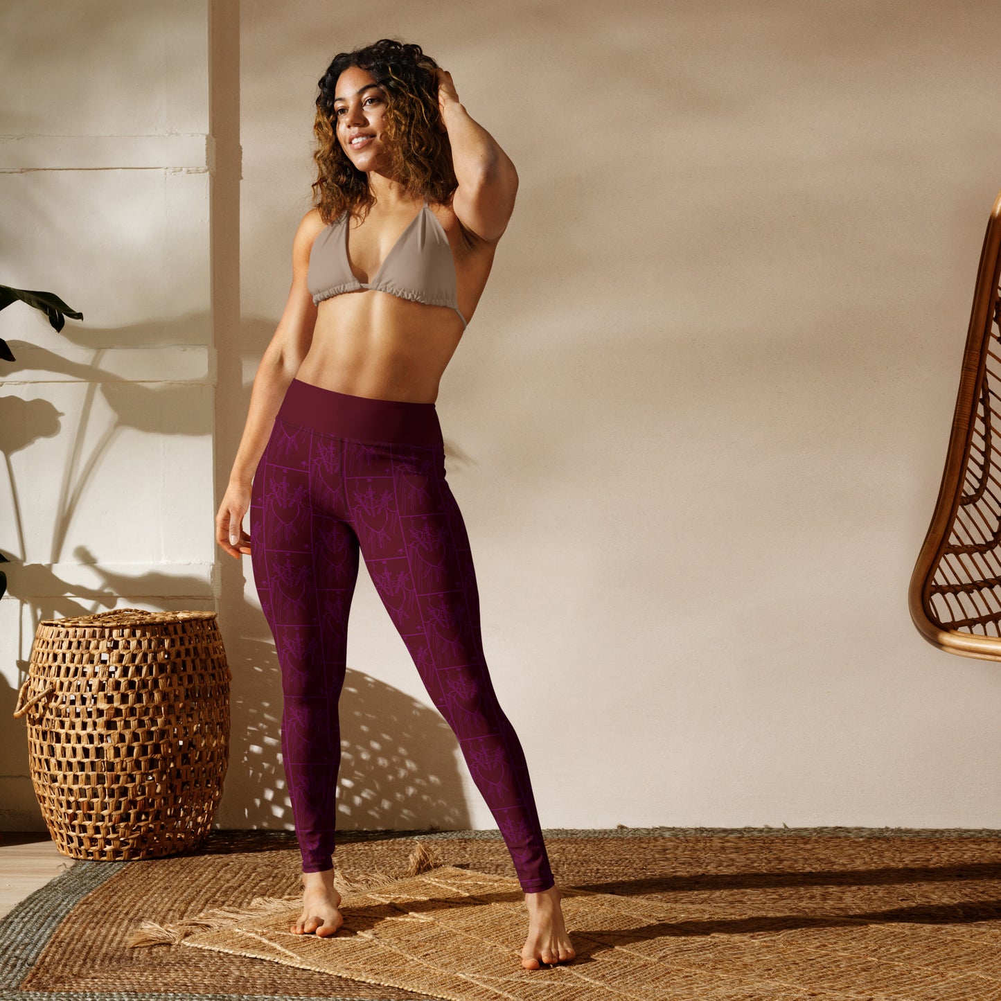 Three of Swords Tarot Card Yoga Leggings