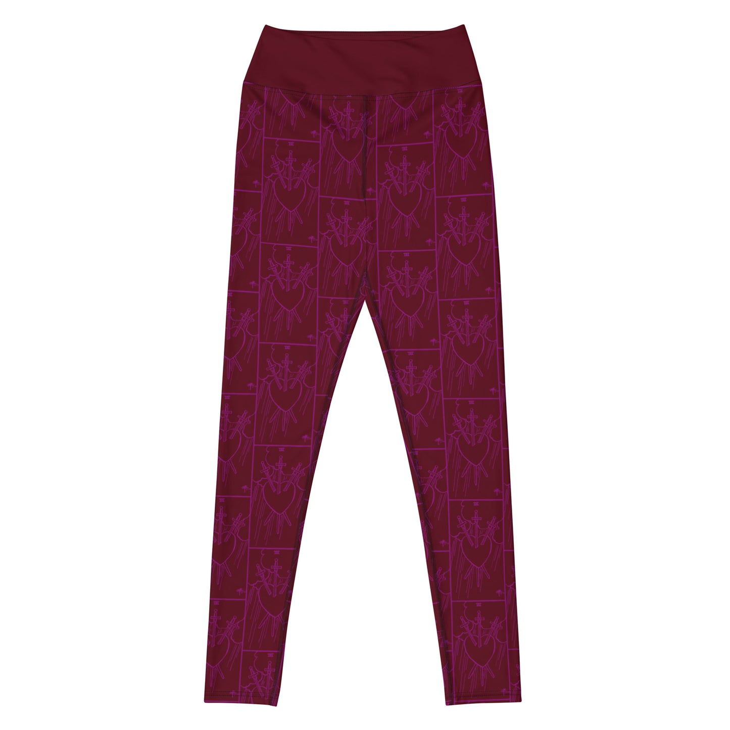 Three of Swords Tarot Card Yoga Leggings