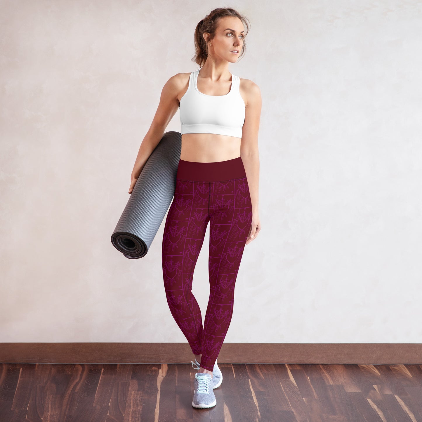 Three of Swords Tarot Card Yoga Leggings